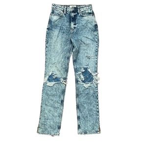 We The Free 29 My Own Lane Jeans High Rise Acid Wash Distressed